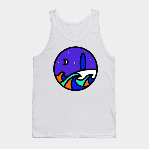 Beach Waves Tank Top by polkamdesign